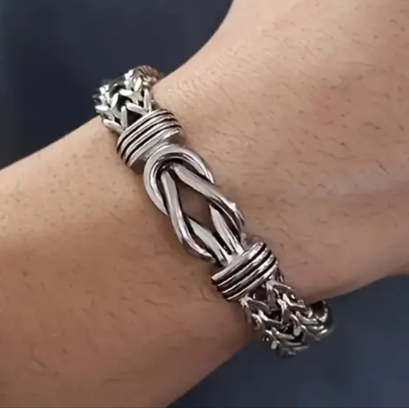 New! MEN'S Stainless Steel 13mm Punk Link Bracelet. Size 8 - Picture 1 of 7